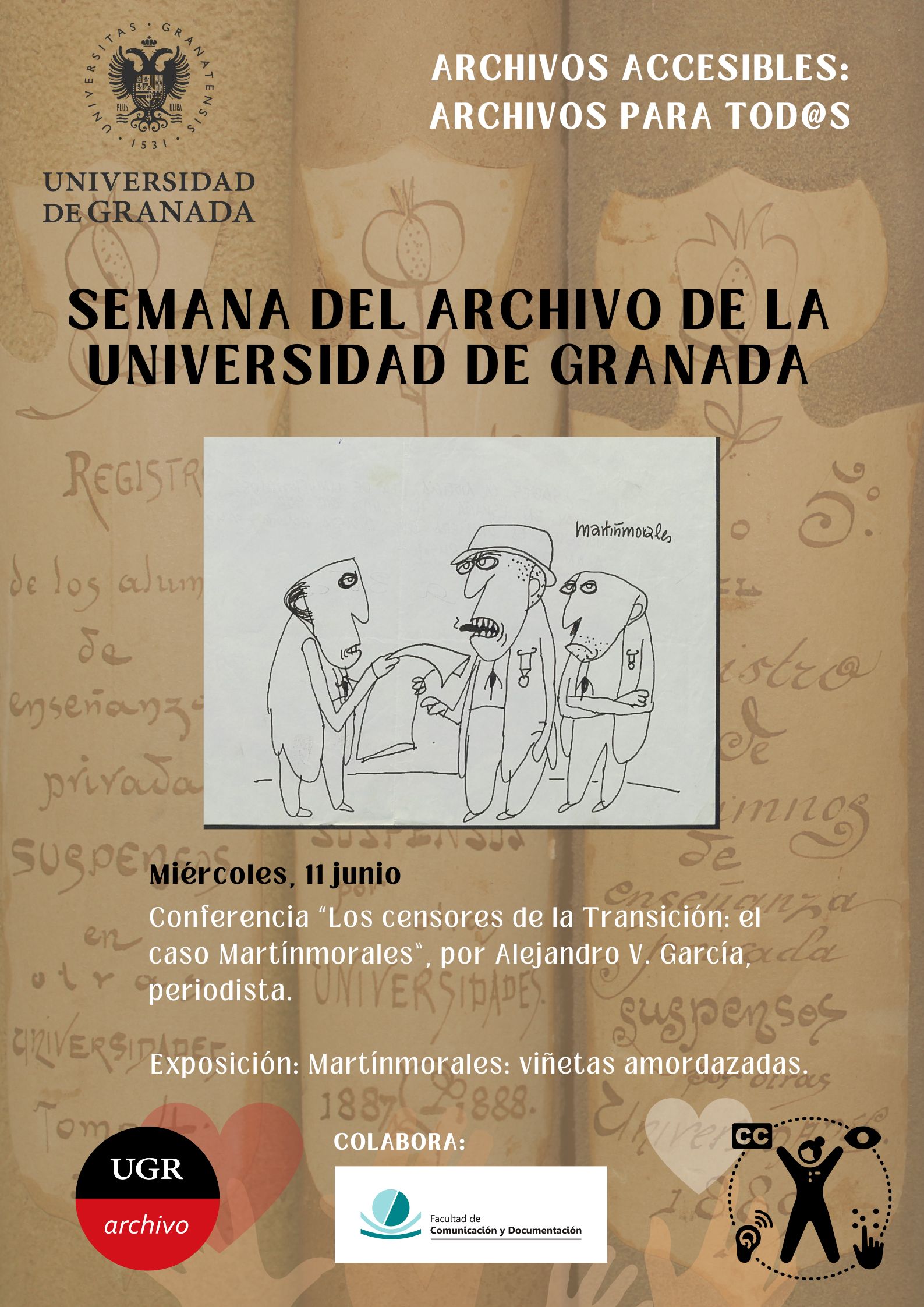 Cartel Conferencia "Los censores de la Transición: el caso Martínmorales"
