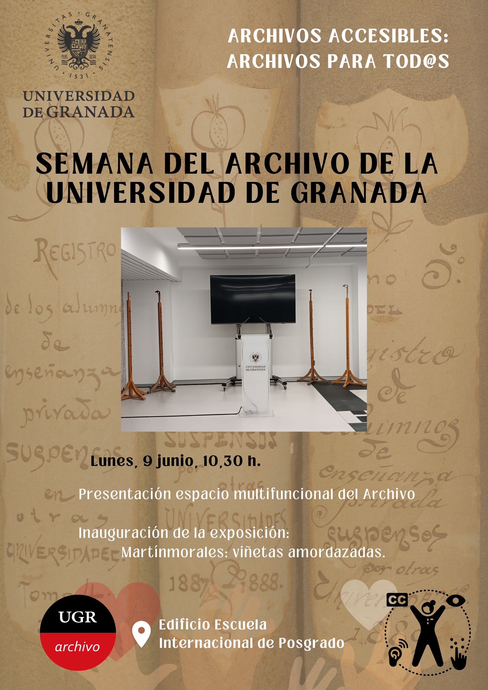 Cartel Presentación espacio multifuncional del Archivo