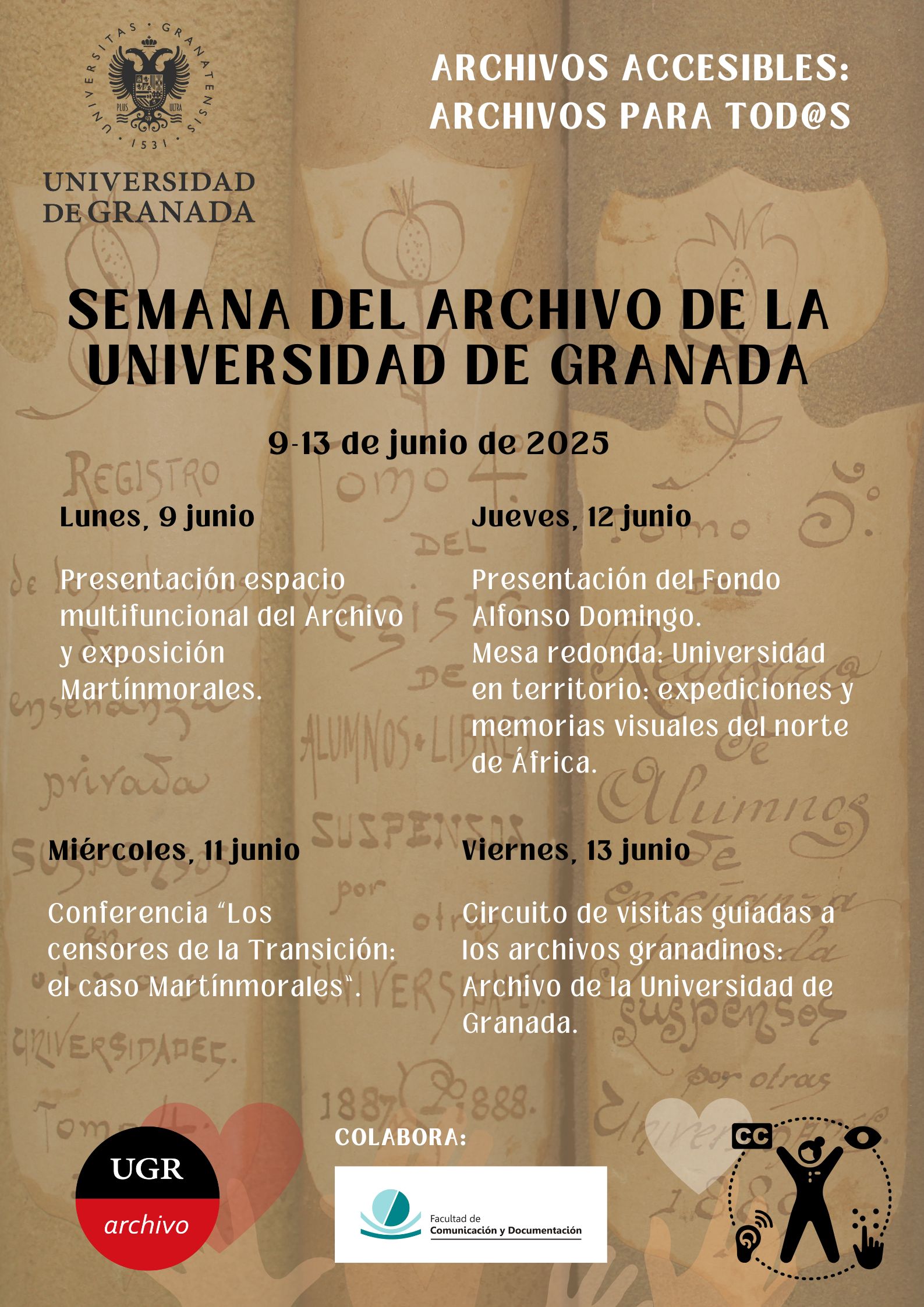 Cartel Semana del Archivo de la Universidad de Granada