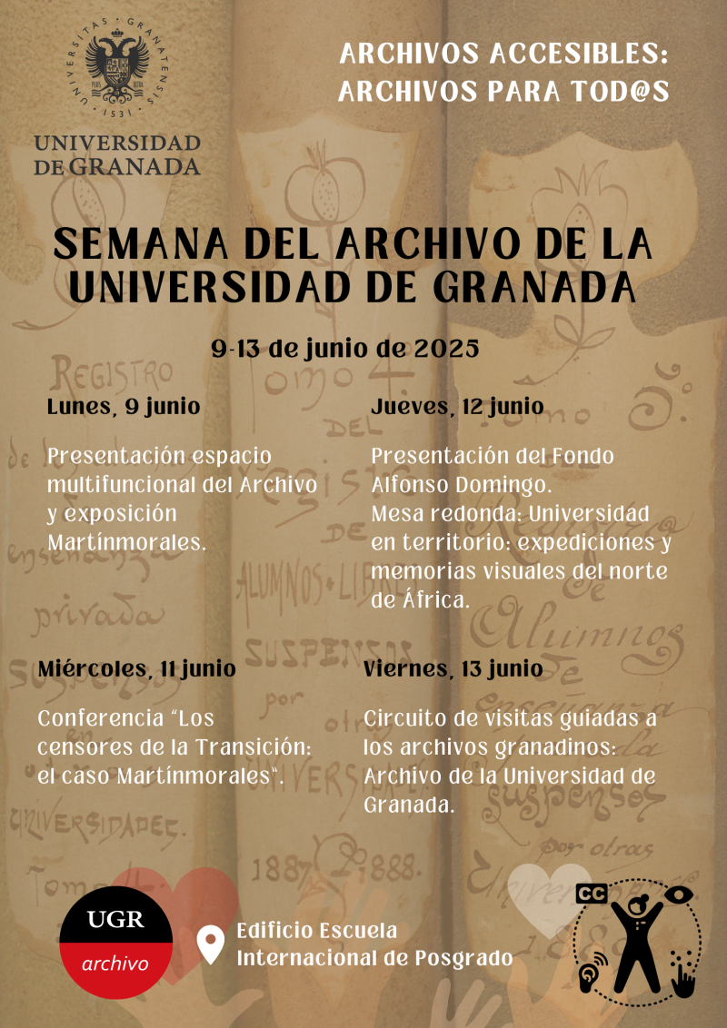 Cartel Semana del Archivo de la Universidad de Granada